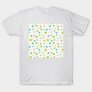 Multicolor circles over beige T-Shirt